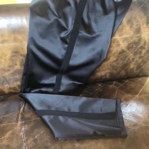 Chico’s Black Label Black Satin Tuxedo Pants 1